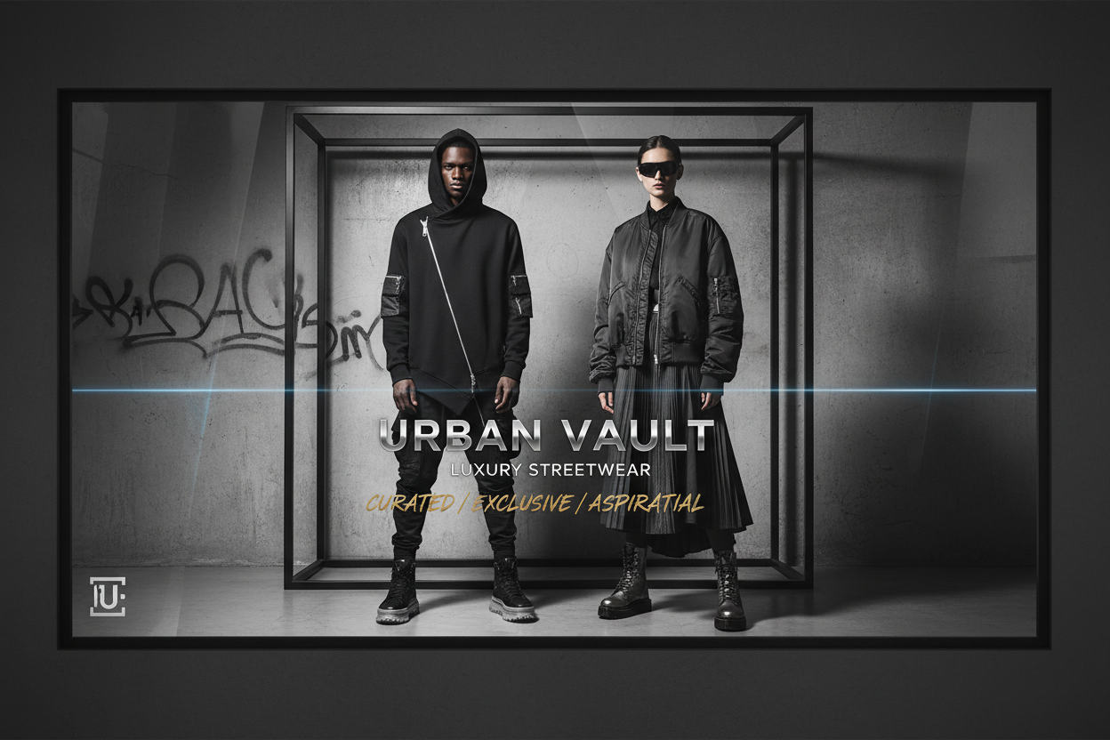 need a high class street wear banner for store front 